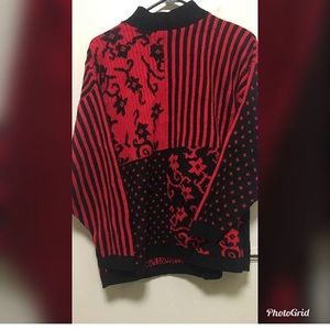 Vintage Flowers & Stripes Sweater